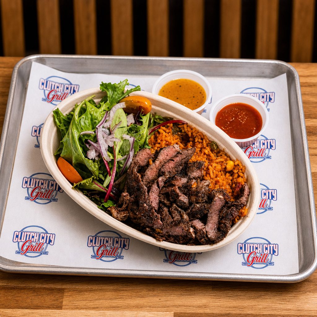 Ribeye Steak w/ Rice.